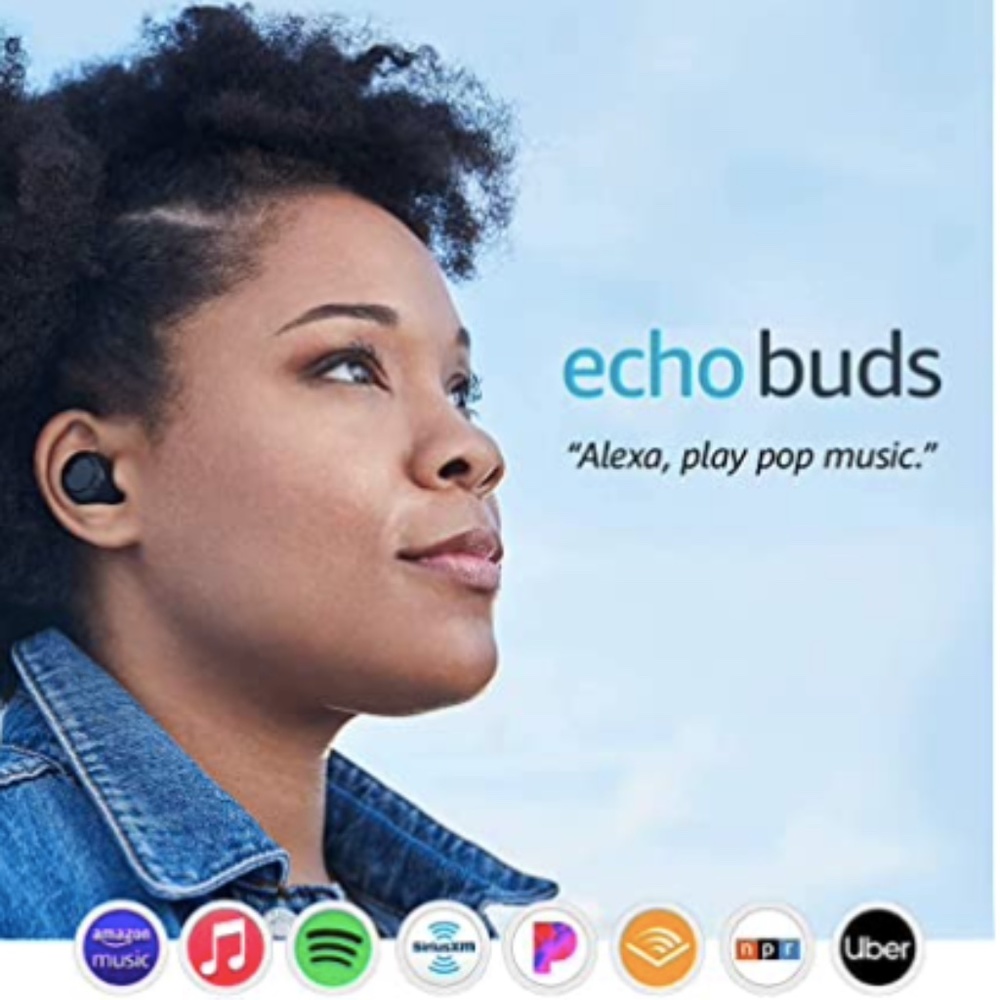 EUC (used once) Amazon EchoBuds (1st generation)